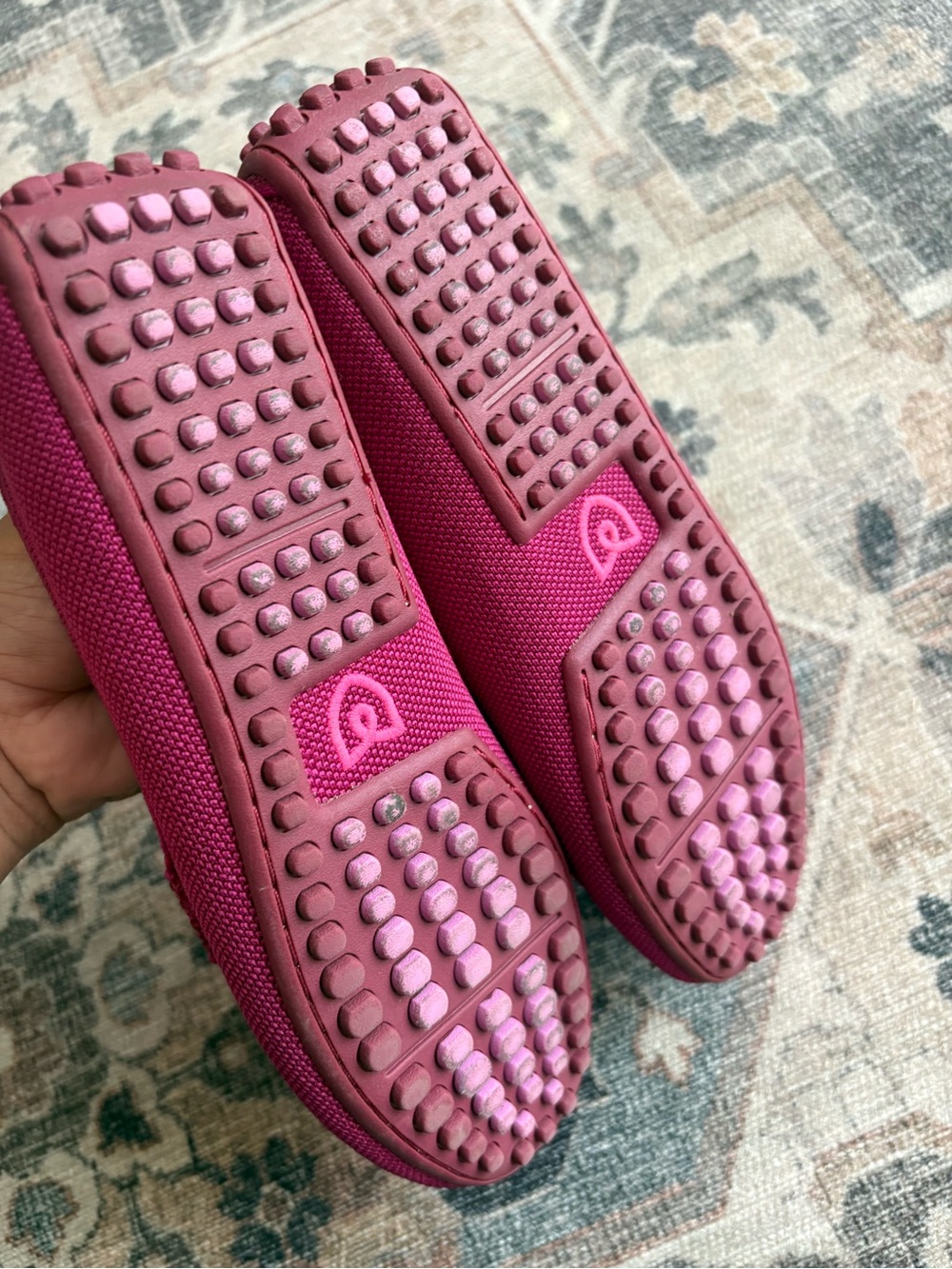 Rothy's The Driver Knit Loafers size 8 berry color - Picture 3 of 4